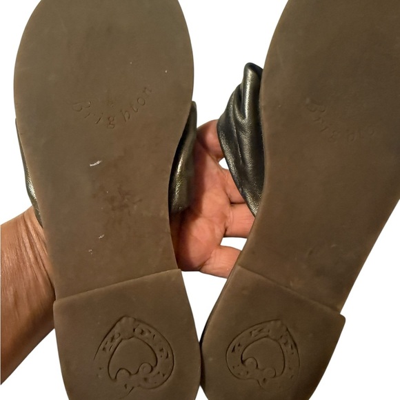 Brighton Party Metallic Grey Thong Slide Sandal Size - Picture 8 of 9